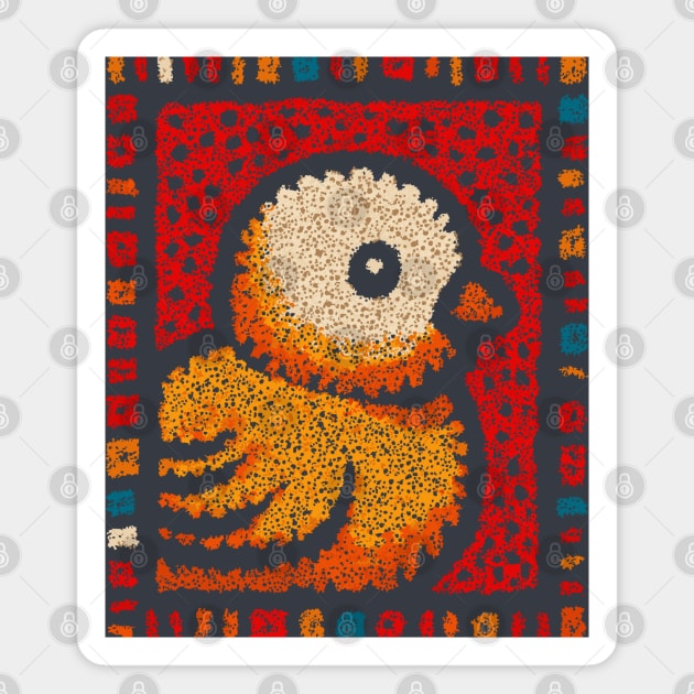 Chirpy Baby Chick | Geometric Pop Art Magnet by TuncGK